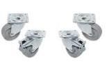 
Kit 4 Roues inox pivotantes, 2x avec freins
 