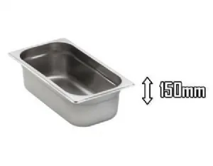 5 Bacs gastro inox GN 1/3 profondeur 150mm B1315 x 5