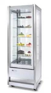 Vitrine rfrigre 4 faces vitres positive ventile spcial chocolat CRISTAL TOWER - OPERA 725 V CH 4603080 BLANC