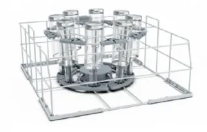 Panier  bouteilles avec adaptateur pour panier 500x500mm - Hauteur maximale des bouteilles 375mm Huit bouteilles laves en moins d'une minute par cycle de lavage. C'est  travers un gicleur spcifique que l'eau est directement injecte dans la bouteil... 60005500