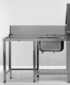 Table dentre gauche avec bac Dimensions : 625x700x850mm 711V0007