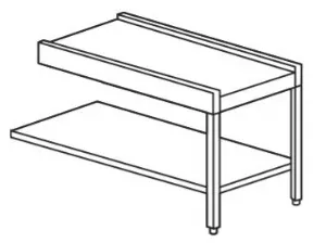 Table de sortie avec tagre basse et micro fin de cours Dimensions : 120x63x85cm TU/912 00905120