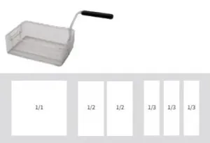 Panier 1/1 pour cuve 8 litres Dimensions : 210x235x100mm 408 001 505 - 8L
