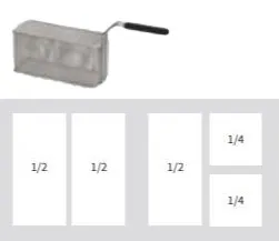 Panier 1/2 - Dimensions : 100x280x135mm 408 008 001