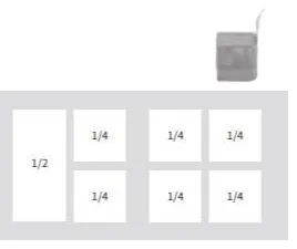 Panier 1/4 - Dimensions : 100x138x135mm 408 001 110