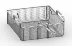 Panier de friture 		Ce panier est accroch au bras du systme de descente et relevage automatique puis chargs.  la fin du cycle de cuisson, le panier sort automatiquement du liquide de cuisson, l'aliment peut ainsi s'goutter et tre sorti sans e... 60.75.019