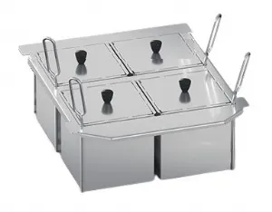 Kit de 4 paniers GN1/6 (176x162mm) non perfors avec couvercle 60.75.978