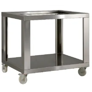 Support en acier simili inox pour 2 fours GL9/35-D Avec roues dont 2 avec freins Dimensions : 1570x1215x700mm SGL18/35-D