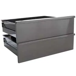 2 tiroirs pour soubassement - Dimensions : 700x540x400mm N65/2TR7