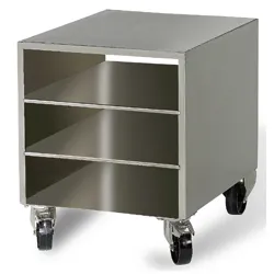 Meuble inox pour machine sous-vide, sur roues, dmontable Dimensions : 483x606xh673mm VCM/ ND