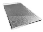 Plaque ptisserie aluminium 530x650mm (GN2/1)  perfore 4 bords droits de 20mm