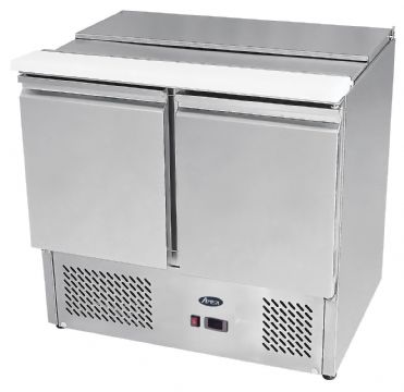 Saladette rfrigre 2 portes avec capot inox ATOSA