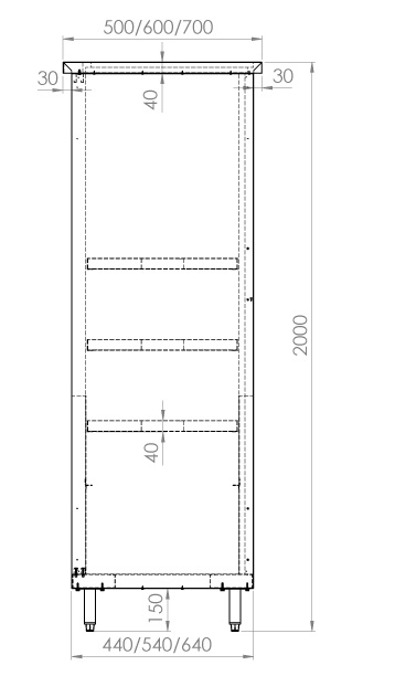 Armoire haute inox portes coulissantes - Longueur 1200mm BERTRAND - AHF/127 AHF/127