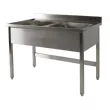 Plonge inox 2 bacs sans gouttoir 1200x700mm BERTRAND - PL/1225