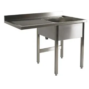 Plonge inox 1 bac avec gouttoir  gauche 1200x700mm BERTRAND - PL/1215G