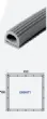 Joint silicone pour porte de four ventil 4 niveaux modle CADHT1 452X436mm