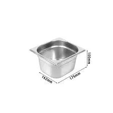 Bacs gastro inox GN 1/6 profondeur 100mm CBG16100B
