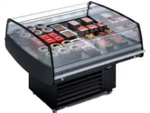 Ilot r�frig�r� libre-service longueur 1250mm 2 �tag�res DOCRILUC CVIS-125-2E