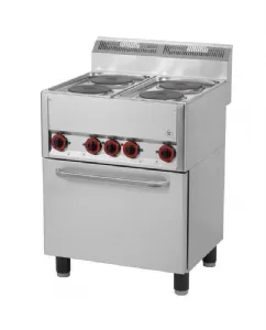 Fourneau 4 plaques rondes sur four �lectrique REDFOX SPT60ELS