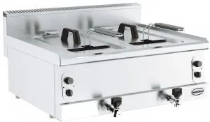 Friteuse professionnelle gaz  poser 2 x 8 Litres COMBISTEEL 7178.0085