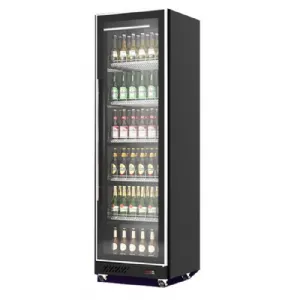 Armoire  boisson 1 porte vitre 387 Litres noire COMBISTEEL