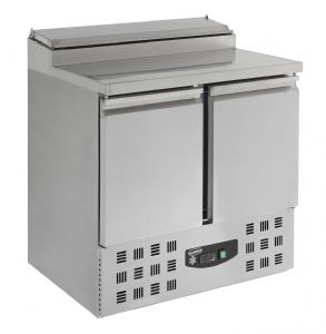 Saladette réfrigérée 2 portes vitrine inox COMBISTEEL Saladette réfrigérée 2 portes vitrine inox COMBISTEEL