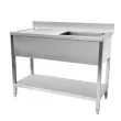 Plonge inox 1 bac avec gouttoir  gauche et tagre 1000x600mm CUISTANCE