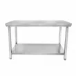 Table inox dmontable centrale avec tagre Largeur 600mm et Profondeur 600mm CUISTANCE