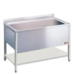 Plonge inox 1 grand bac sans gouttoir 1600x700mm DIAMOND - LB1611