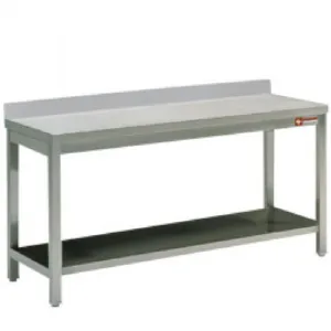 Table inox murale soude Largeur 2400mm - Profondeur 600mm DIAMOND - TL2461A