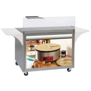 Meuble pour crpire en inox sur roulettes DIAMOND BRET/MRX_PROMO