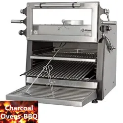 Four barbecue inox  charbon professionnel  porte relevable GN1/1 60Kg/h DIAMOND CBQ-060/RX