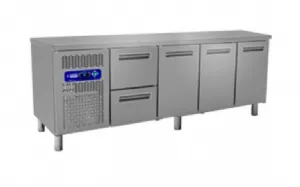 Desserte rfrigre 3 portes 2 tiroirs profondeur 700mm DIAMOND MR4/R2+MC1/2-TP_PROMO
