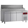 Table réfrigérée de préparation 3 portes avec structure réfrigérée inox DIAMOND DTS-7/R2