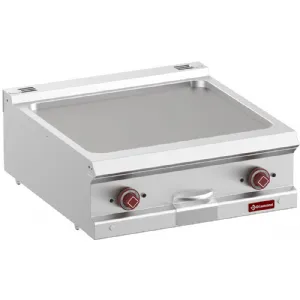 Plancha professionnelle lectrique lisse en fonte 2 zones DIAMOND profondeur 700mm