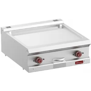Plancha professionnelle électrique lisse en chrome 2 zones DIAMOND profondeur 700mm Plancha professionnelle électrique lisse en chrome 2 zones DIAMOND profondeur 700mm
