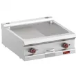 Plancha professionnelle �lectrique lisse/rainur�e en fonte 2 zones DIAMOND profondeur 700mm