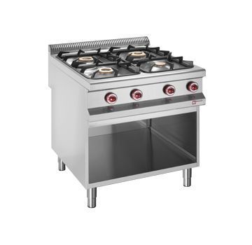 Fourneau 4 feux vifs sur placard ouvert gamme 900 DIAMOND en stock