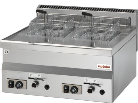 Friteuse professionnelle gaz 2 x 8 Litres à poser MODULAR Friteuse professionnelle gaz 2 x 8 Litres à poser MODULAR
