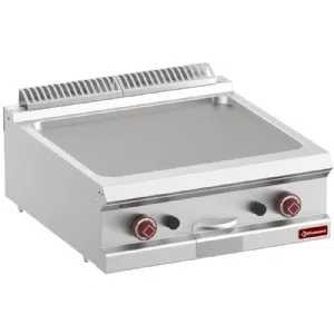 Plancha professionnelle gaz lisse en fonte 2 zones DIAMOND profondeur 700mm