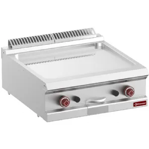 Plancha professionnelle gaz lisse en chrome 2 zones DIAMOND profondeur 700mm Plancha professionnelle gaz lisse en chrome 2 zones DIAMOND profondeur 700mm
