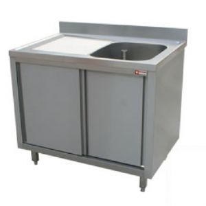 Plonge inox sur meuble 1 bac avec gouttoir  gauche 1400x700mm DIAMOND - L1411S-AS