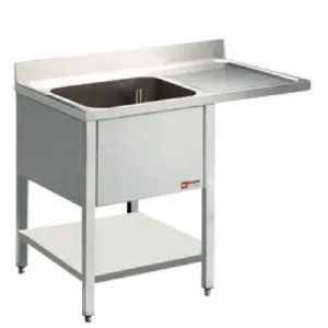 Plonge inox 1 bac avec gouttoir  droite 1400x700mm DIAMOND - L1411VD L1411VD