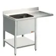 Plonge inox 1 bac avec gouttoir  droite 1400x700mm DIAMOND - L1411VD-D