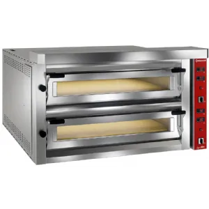 Four  pizza lectrique entirement rfractaire 2 chambres 2x9 pizzas DIAMOND LFD-18L-LX