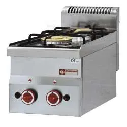 2 feux vifs gaz DIAMOND profondeur 600mm G60/2F3T-N_PROMO