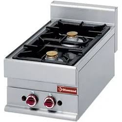 2 feux vifs gaz DIAMOND profondeur 650mm G65/2F4T_PROMO