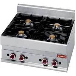 4 feux vifs gaz DIAMOND profondeur 650mm G65/4F7T_PROMO