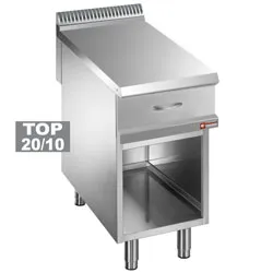 Plan de travail simple avec tiroir sur baie libre DIAMOND profondeur 900mm N9/PTAC4-N