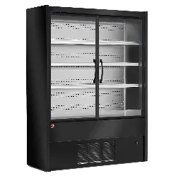 Vitrine rfrigre verticale noire libre service portes battantes longueur 1000mm DIAMOND MD10/B5-R2B_PROMO
